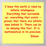 Thomas Edison quote Posters