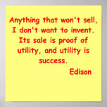 Thomas Edison quote Print
