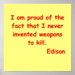 Thomas Edison quote Posters