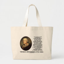Thomas Jefferson Opinion Newspapers Without Gov't Tote Bags