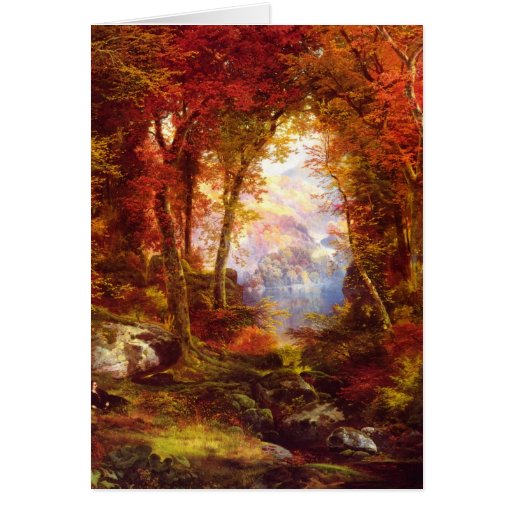 Thomas Moran - Under the Trees Greeting Cards