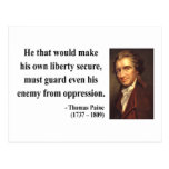 Thomas Paine Quote 3b Postcard