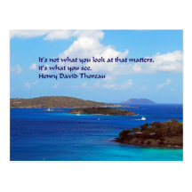 Thoreau wisdom post card