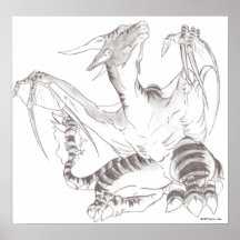 Thorn Dragon Unframed Canvas Print