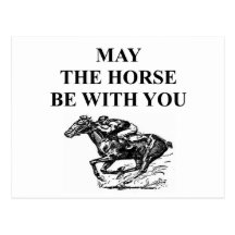thoroughbred horse racing postcards
