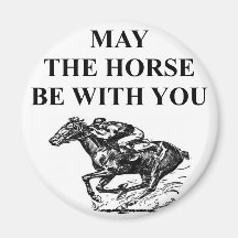 thoroughbred horse racing refrigerator magnet