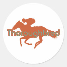 Thoroughbred Round Sticker