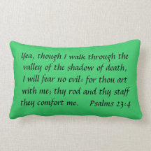 Though I walk Throw Pillow