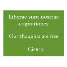 Thoughts are free- Cicero Postcards