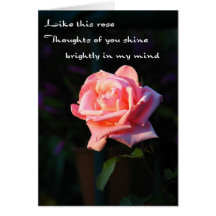 Thoughts Of You Rose Card