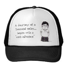 thousand miles..., begins ... trucker hat