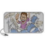thrashing rock and roll drummer laptop speaker