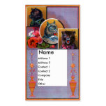 Three Cats with Geraniums Victorian Business Card Templates