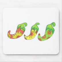Three Chilis in a Row Mouse Mats