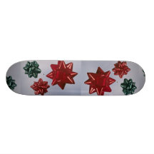Three colourful bows custom skateboard