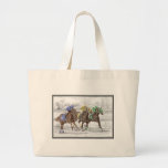 Three Horses Racing - Neck and Neck to Finish Bags