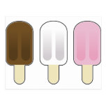 Three Ice Cream Bars Postcard