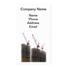Three Large Highrise Constructions Business Card Template