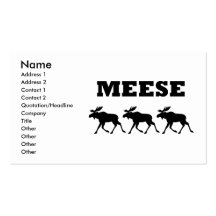 Three Meese Funny Business Card Template