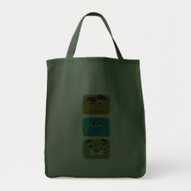 Three Monster Faces Canvas Bag