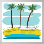 Three Palms Square Poster