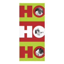 Three Photo Holiday Card Ho Ho Ho Personalised Announcements