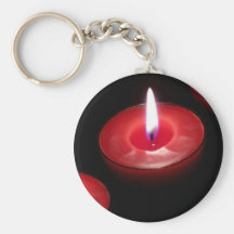 Three Red Candles Keychains
