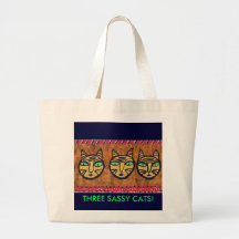 THREE SASSY CATS! CANVAS BAG