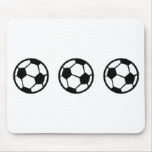 three soccer balls icon mouse pads
