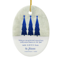 Three Tall Christmas Trees Custom Ornament ornaments