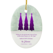 Three Tall Christmas Trees Custom Ornament ornaments