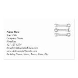 Three Wrenches. Grey and Black. Business Cards