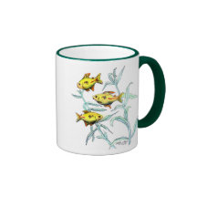 Three Yellow Fish Ring Mug