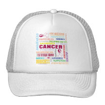 Throat Cancer Awareness Collage Trucker Hats