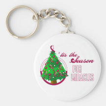 Throat Cancer Christmas Miracles Keychains