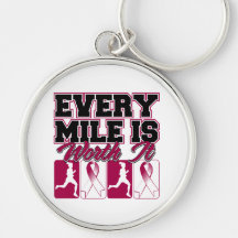 Throat Cancer Every Mile is Worth It Key Chain