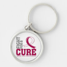 Throat Cancer Fight For A Cure Key Chain