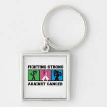 Throat Cancer Fighting Strong Key Chains