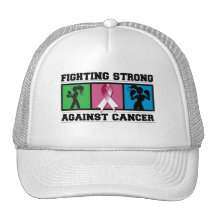 Throat Cancer Fighting Strong Trucker Hats
