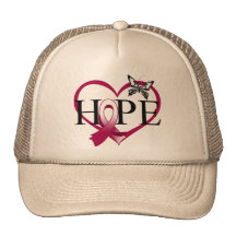 Throat Cancer Hope Butterfly Heart Décor Trucker Hat