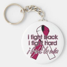 Throat Cancer I Fight Back Keychain