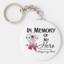 Throat Cancer In Memory of My Hero Keychains