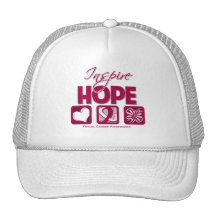 Throat Cancer Inspire Hope Trucker Hats
