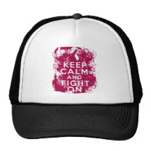 Throat Cancer Keep Calm and Fight On Mesh Hat
