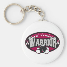 Throat Cancer One Tough Warrior Key Chain
