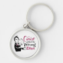 Throat Cancer Picked The Wrong Diva Key Chain