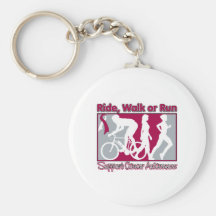 Throat Cancer Ride Walk Run Keychains