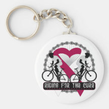 Throat Cancer Riding For The Cure Keychains