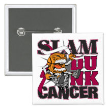 Throat Cancer - Slam Dunk Cancer Button