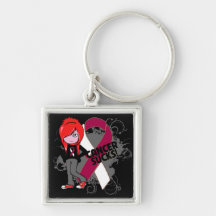 Throat Cancer Sucks Key Chain